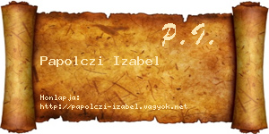 Papolczi Izabel névjegykártya