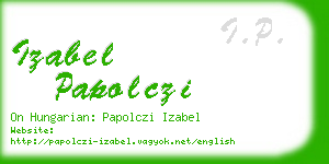 izabel papolczi business card